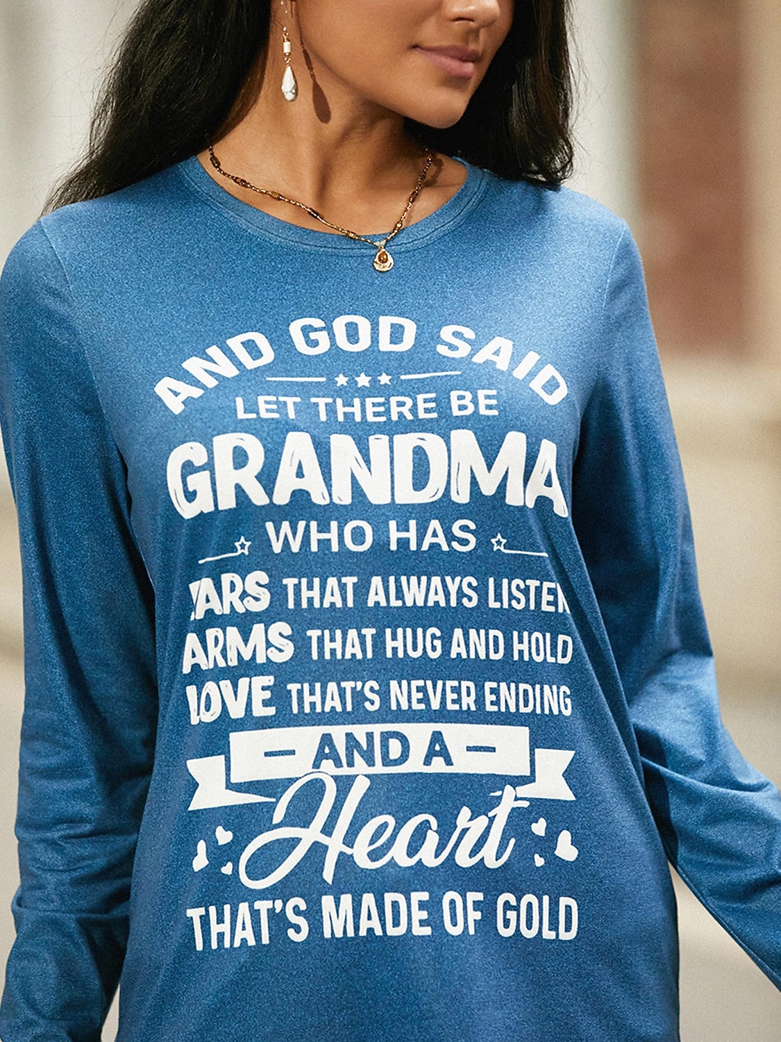 Γυναικείο T- shirt Κοντομάνικο Μακρυμάνικο Τοπάκι Γράμμα Εκτύπωση Κανονικά Τοπ Στρογγυλή Λαιμόκοψη Καθημερινή Έξοδος Ροζ Μπλε Πράσινο Γκρι Άνοιξη  Φθινόπωρο 2026 - $24.99 –P7