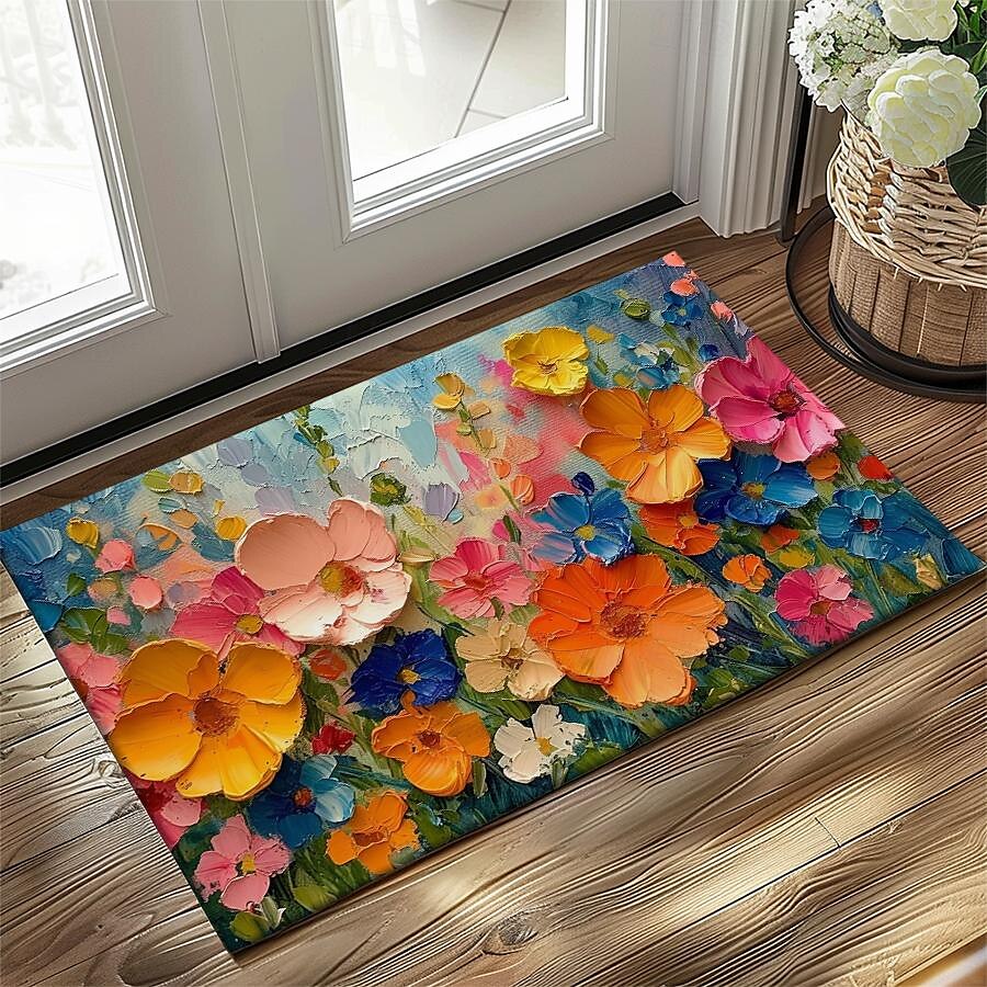Wedding Oil Painting Flowers Doormat Non-Slip Oil Proof Rug Indoor Outdoor Mat Bedroom Decor Bathroom Mat Entrance Rug Door Mat 2025 - $16.99 –P2