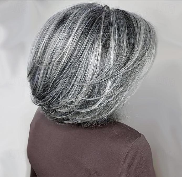 sidedel korte lag bob parykker for hvite kvinner blond blandet brun søt rett nisse bob parykk invertert bob parykk syntetisk halloween cosplay hår erstatning parykk 2025 - $7.99 –P9