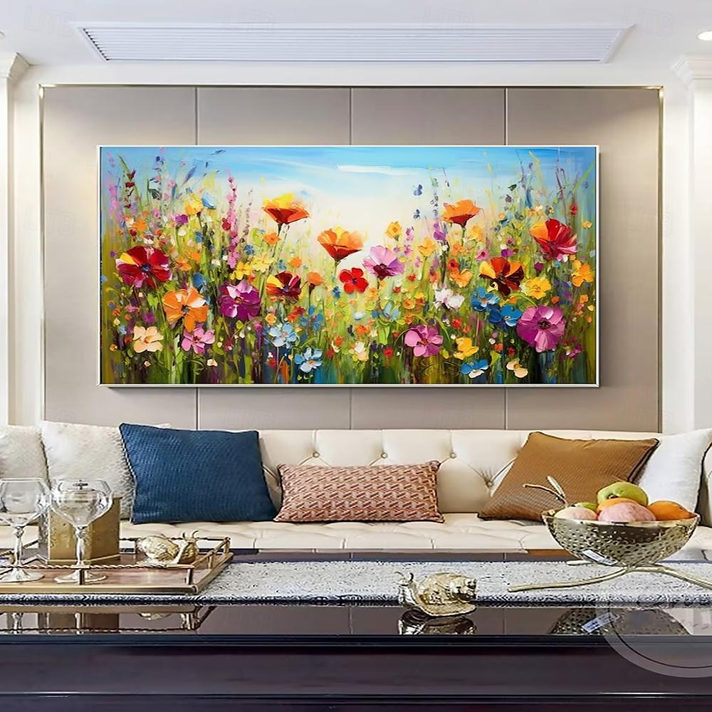 Mintura Handmade Abstract Texture Flower Oil Paintings On Canvas Wall Art Decoration Modern Picture For Home Decor Rolled Frameless Unstretched Painting 2025 - $108.99 –P4