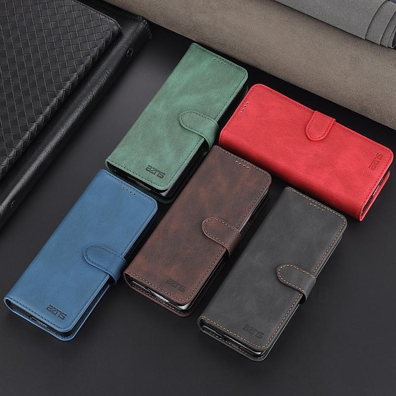 телефон Кейс для Назначение SSamsung Galaxy Z-образный сгиб 7 Z-сгиб 6 Z Fold 5 Z Fold 4 Z Fold 3 Кошелек для карт Полная защита тела Разъем для карты Защита от удара Ретро ПК Кожа PU 2025 - $15.99 –P1
