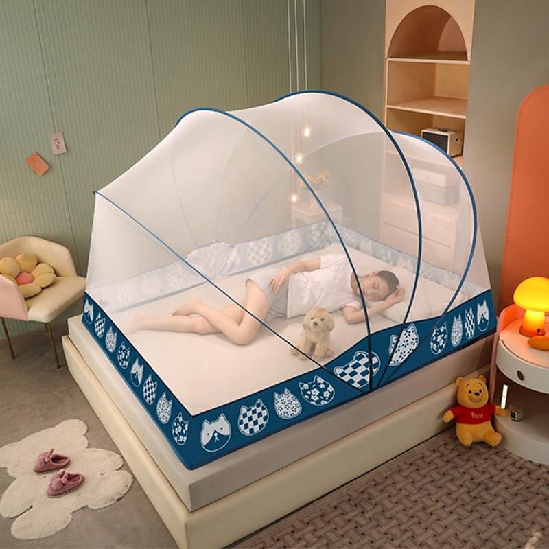 Moskitonetz fürs Bett, in einer Sekunde zu öffnen und zu schließen, faltbare Haushaltsnetze, Erhöhung der Höhe, 119,4 cm, große Fläche, Moskitonetz, Installation kostenlos 2025 - €49.09 –P13