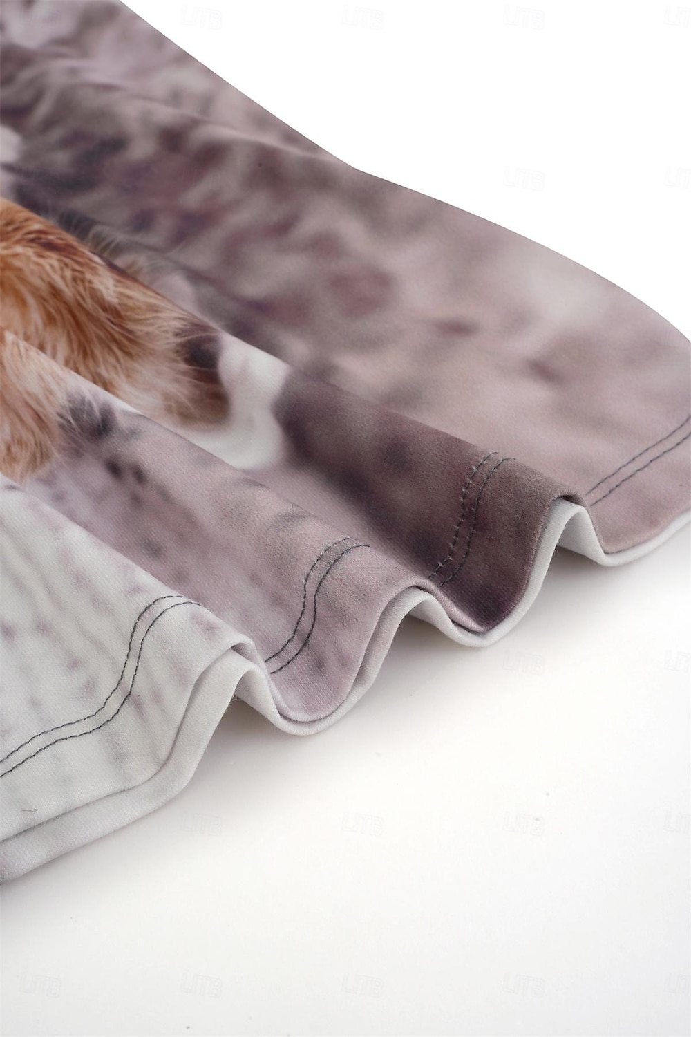 dámské tričko basic cat print krátký rukáv běžné topy kulatý výstřih denní víkend bílá 2025 - $19.99 –P10