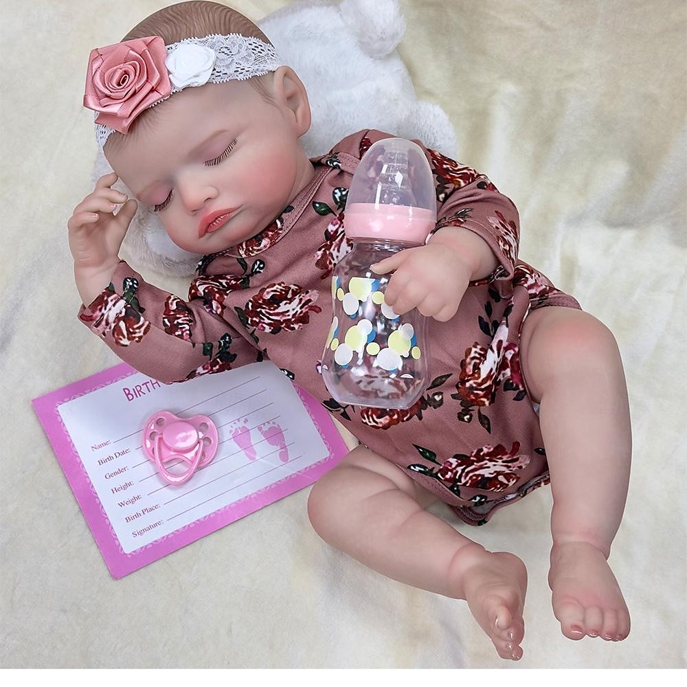 18 pouce Poupée Reborn Jouet pour Bébé & Nourrisson Poupée Reborn Toddler Poupée Poupée bébé Reborn Bébé Nouveau née réaliste Cadeau Vinyle W-001 cadeaux noël enfant avec vêtements et accessoires de 2025 ? $139.99 –P4