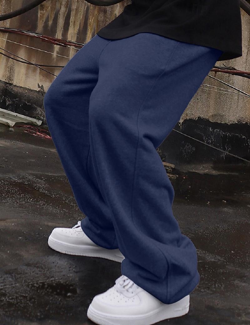 Men's Sweatpants Joggers Trousers Straight Leg Sweatpants Pocket Drawstring Elastic Waist Plain Comfort Breathable Outdoor Daily Going out Fashion Casual Black Navy Blue 2026 - $18.99 –P8
