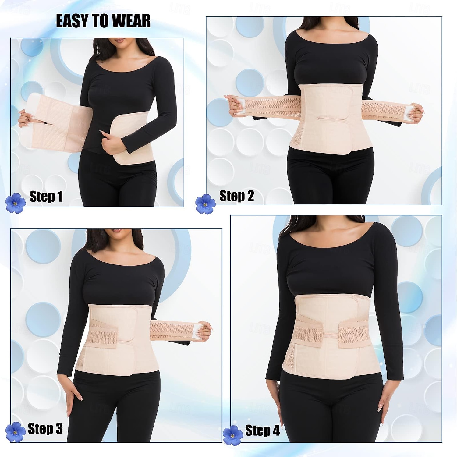 Postpartum Belly Band & Abdominal Binder Post Surgery Compression Wrap Recovery Support Belt 2025 - $13.99 –P7