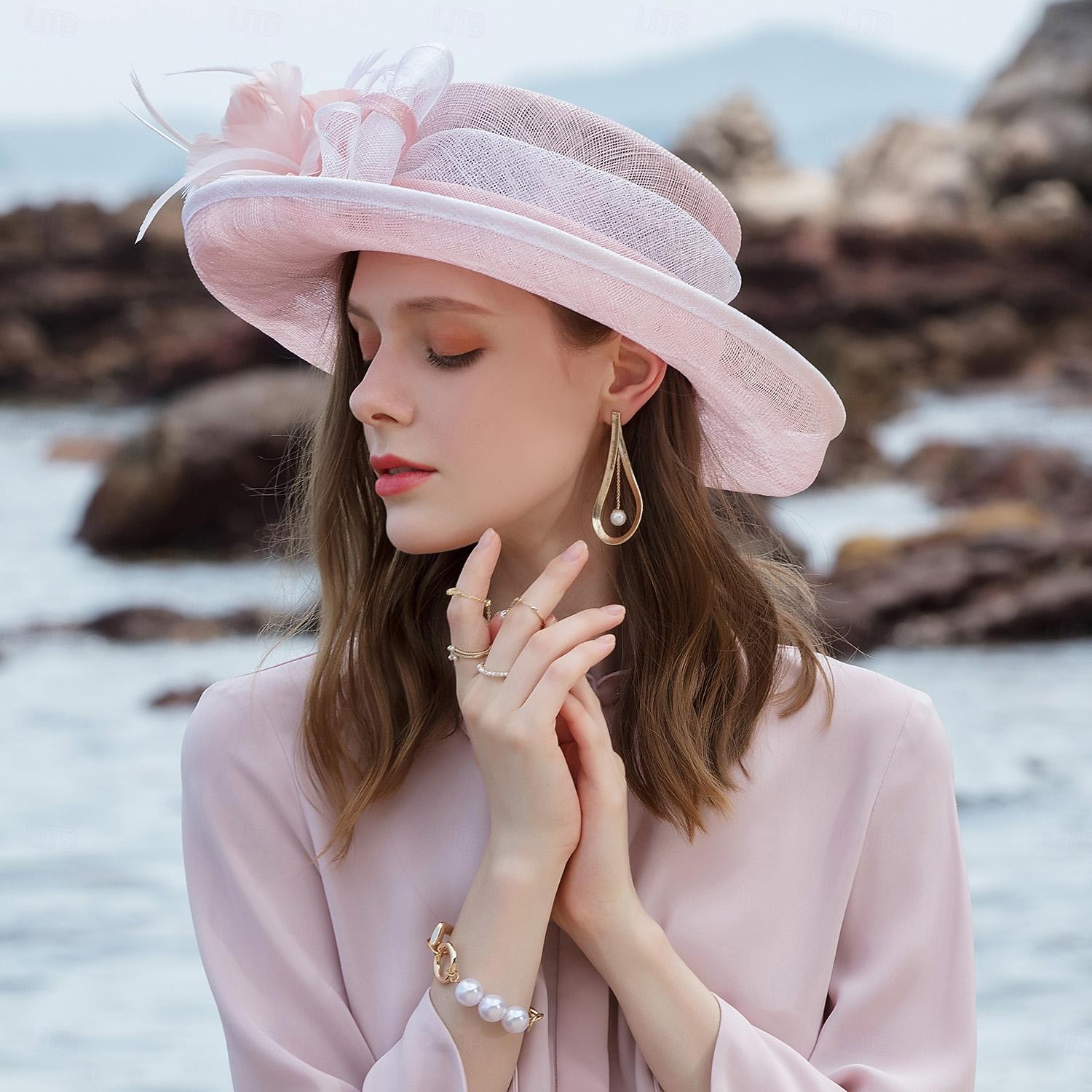 Chapéu Vintage Retro dos anos 1950 Chapéu para Mulheres Dia dos Namorados Derby Ascot Festival de Corrida de Cavalos Chapéu para Adultos Todas as Estações de 2026 por $91.99 –P2