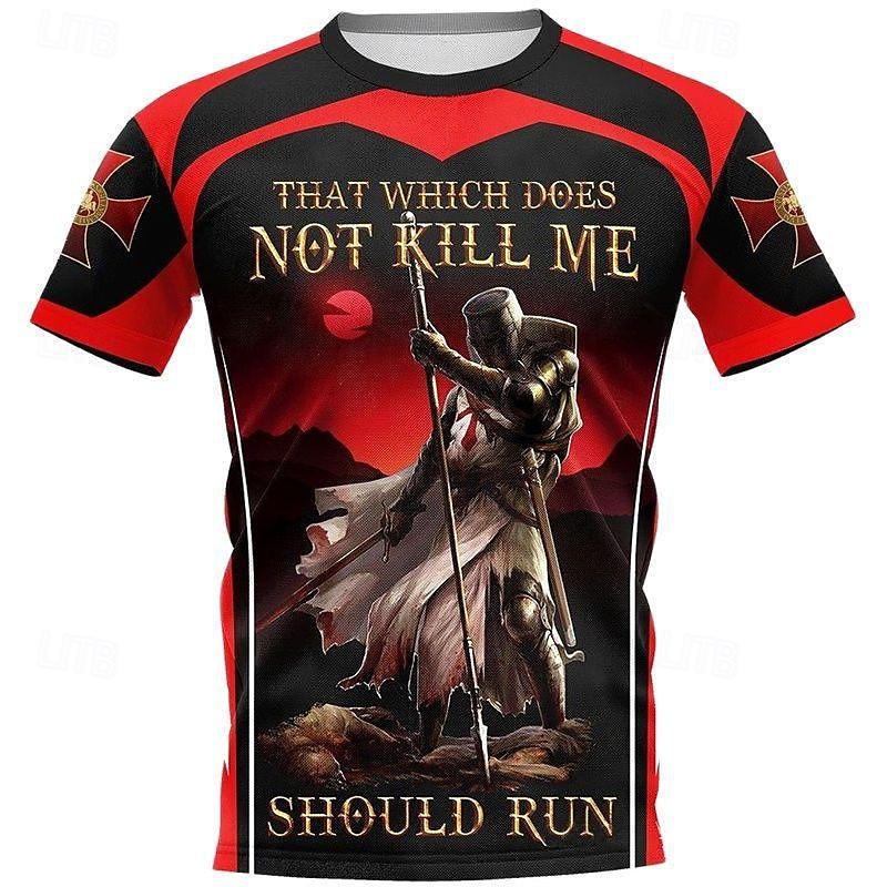 Knights Templar Warriors T-shirt Print 3D Graphic For Men's Adults' Carnival Masquerade 3D Print Casual Daily 2025 - $17.99 –P4