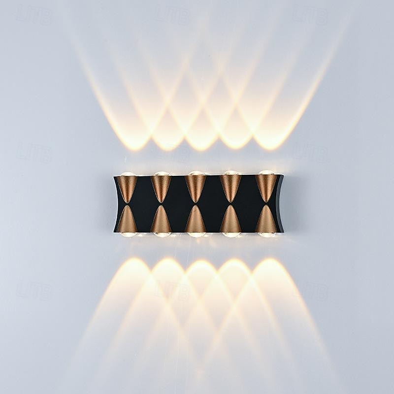 lampada da parete a led 2/3/4/5 teste esterno impermeabile in vetro alluminio 90 cm moderno creativo luce bianca calda corridoio balcone ip65 85-265 v del 2026 a $46.99 –P12