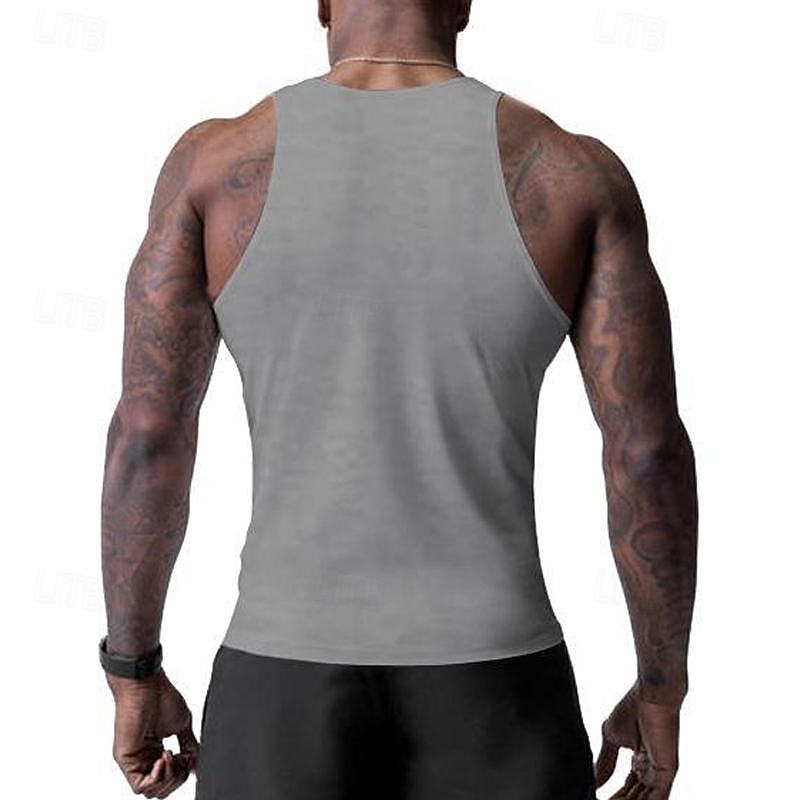 Voor heren Singlet Vest Top Onderhemd Mouwloos shirt Mouwloos Strakke ronde hals Lente zomer Effen Modieus Ontwerper Basic Vakantie Straat Uitgaan Zwart Wit Wijn Top T-shirt voor mannen 2025 - $13.49 –P20