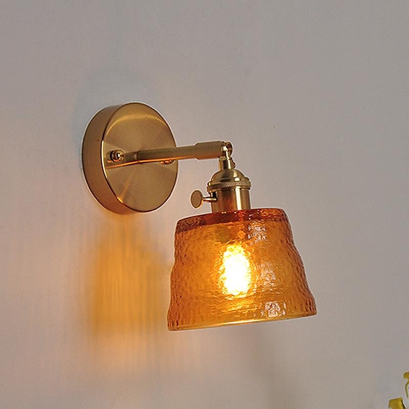 Wall Lamp Glass Plug in/no Plug Bedside Reading Lamp Headboard Wall Mounted Lights E27 Lighting Fixture for Background Wall Living Room 2025 - $69.99 –P7