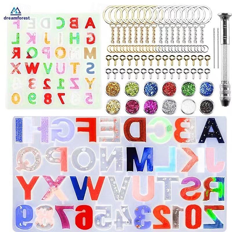 goutte à goutte adhésif pendentif miroir moule en silicone bricolage résine époxy clé pendentif outil lettre silicone moule de 2025 ? $46.99 –P9