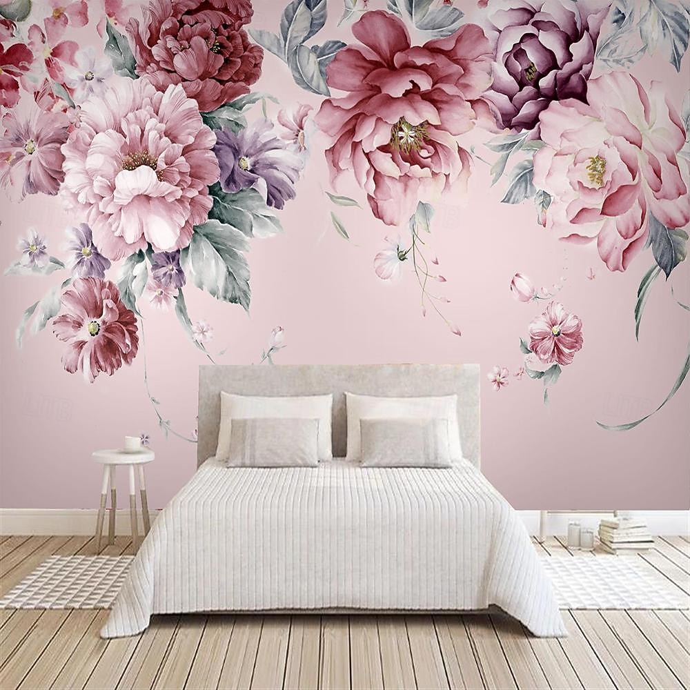 крутые обои 3d розовые цветы обои настенная роспись настенное покрытие наклейка очистите и приклейте съемный материал ПВХ/винил самоклеящийся/клей необходимый декор стен для гостиной, кухни, ванной 2026 - $17.99 –P4