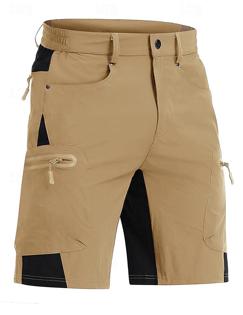 Homens Shorts táticos Bermuda Cargo Calção Shorts casuais Patchwork Bolso Com Zíper Perna reta Tecido Respirável Macio Comprimento do joelho Casual Diário Feriado Moda Roupa de rua Cáqui Cinza Claro de 2025 por $25.99 –P1
