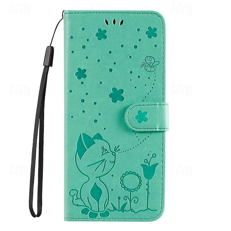 telefon Maska Pentru Samsung Galaxy S24 S23 S22 S21 S20 Ultra Plus FE A54 A34 A14 Nota 20 10 S25 Ultra Portofel Card Magnetic Protectie pentru intreg corpul cu curea de mână Pisica Albină TPU PU piele 2025 - $18.99 –P4