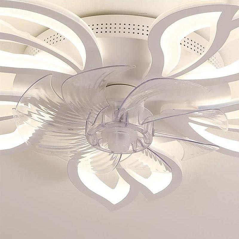 ventilateur de plafond avec lumières 65 cm LED à intensité variable 3 couleurs 6 vitesses pales réversibles avec télécommande, lustre de ventilateur domestique, ventilateur de plafond encastré à de 2025 ? $266.39 –P4