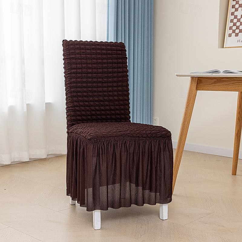 1 kpl uusi tuolinpäällinen kuplamuovilla hameen helma all inclusive olohuone ruokapöydän tuolinpäällinen universaali paksunnettu instagram-tyyli 2025 - $20.99 –P9