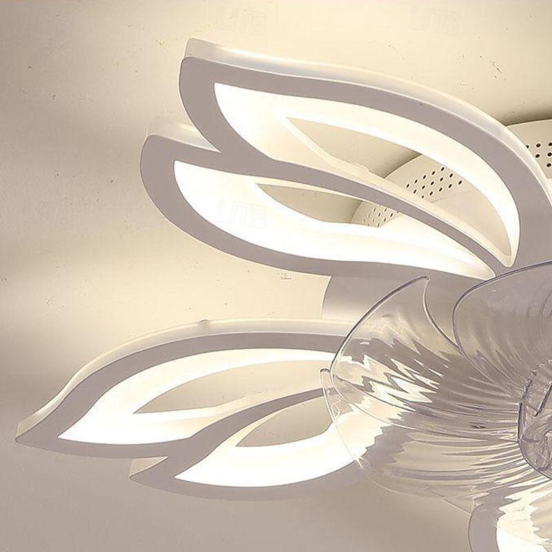 ventilateur de plafond avec lumières 65 cm LED à intensité variable 3 couleurs 6 vitesses pales réversibles avec télécommande, lustre de ventilateur domestique, ventilateur de plafond encastré à de 2025 ? $266.39 –P6