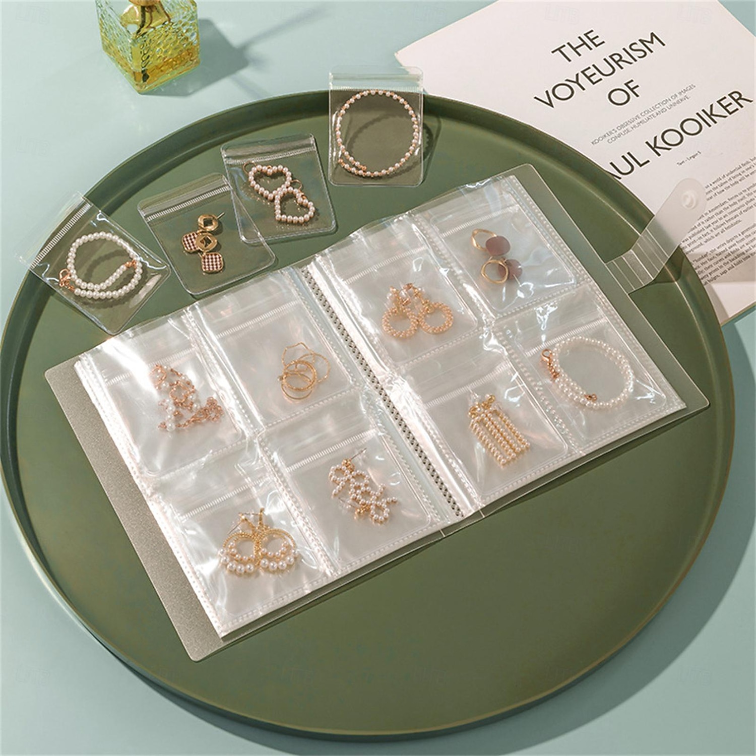 84 grades/1 conjunto ou 160 grades com pequenas bolsas caixa de armazenamento de joias: brincos, anéis antioxidantes, pulseiras, sacos transparentes de armazenamento à prova de poeira para colares, de 2026 por $15.99 –P6