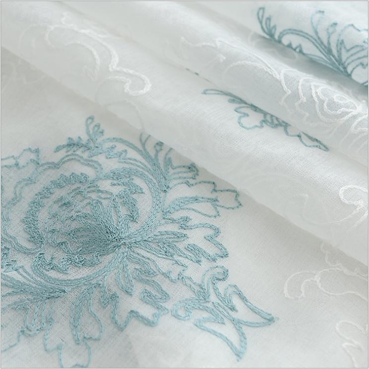 en panel i medelhavsstil high-end broderad fönsterskärm vardagsrum sovrum matsal halvgenomskinlig skärmgardin 2026 - $39.99 –P5