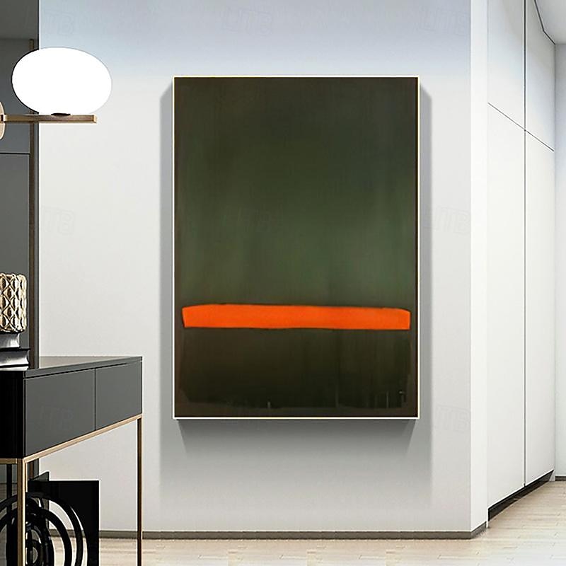 käsinmaalattu taivaansininen merkki rothko kangasmaalaus abstrakti taide sisustus moderni seinätaide nykymaalaus kodin sisustus lahja venytetty kehys valmis ripustettavaksi 2025 - $139.99 –P12