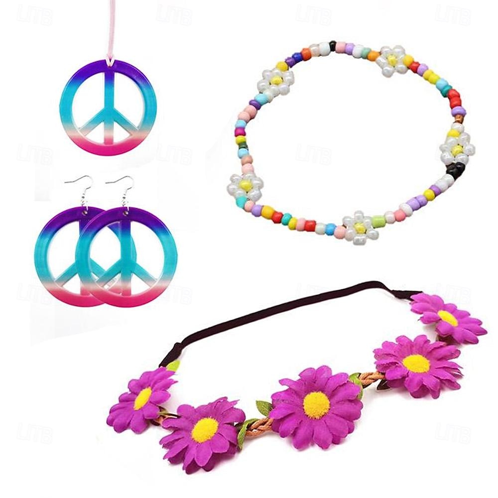 Rétro Vintage Années 1970 Disco Costume de cosplay Collier Bandeau Femmes Fille Jour des Rois Halloween Carnaval Mascarade Fête / Soirée Fête Défilé de la Fierté Adolescent Adulte Plus d'accessoires de 2025 ? $14.99 –P11