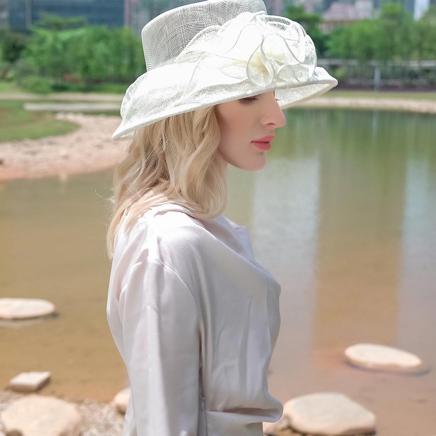 Palarie In Pălărie Vară Clop Palarie de soare Nuntă Petrecere ceai Elegant Nuntă Cu Culoare Pură Partea Dantela Diadema Articole Pentru Cap 2026 - $74.99 –P8
