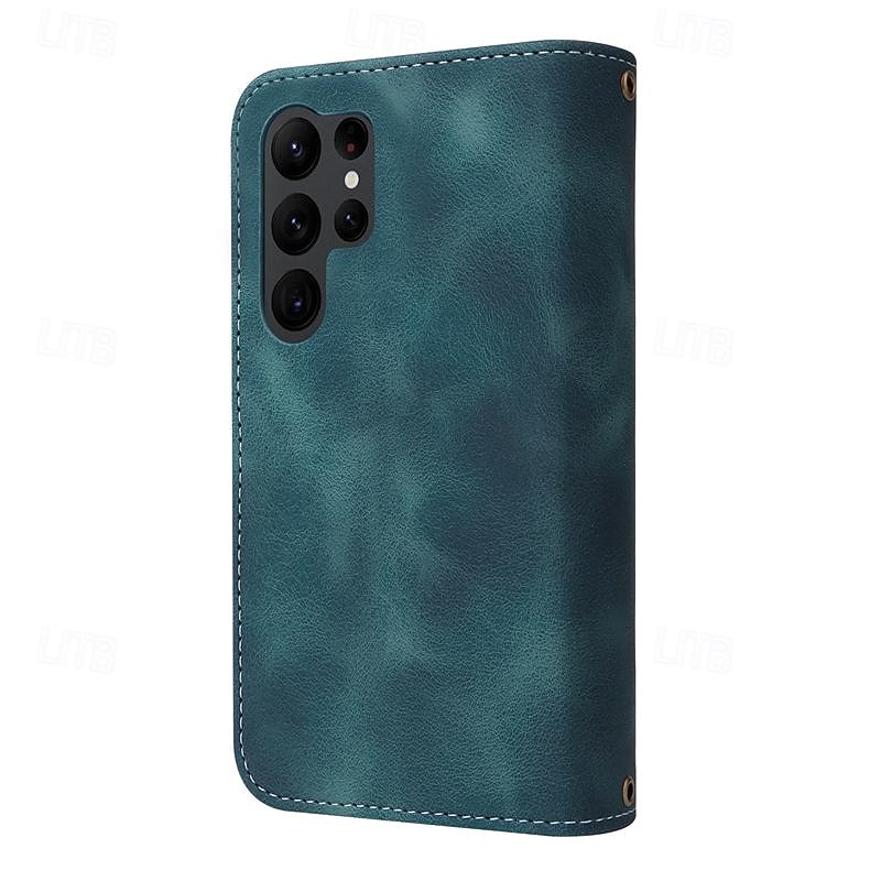 Phone Case For Samsung Galaxy S23 S22 S21 S20 Ultra Plus FE A73 A53 A33 A23 A13 Note 20 Ultra 10 Plus Wallet Case Zipper Full Body Protective with Wrist Strap Retro TPU PU Leather 2025 - $24.99 –P6