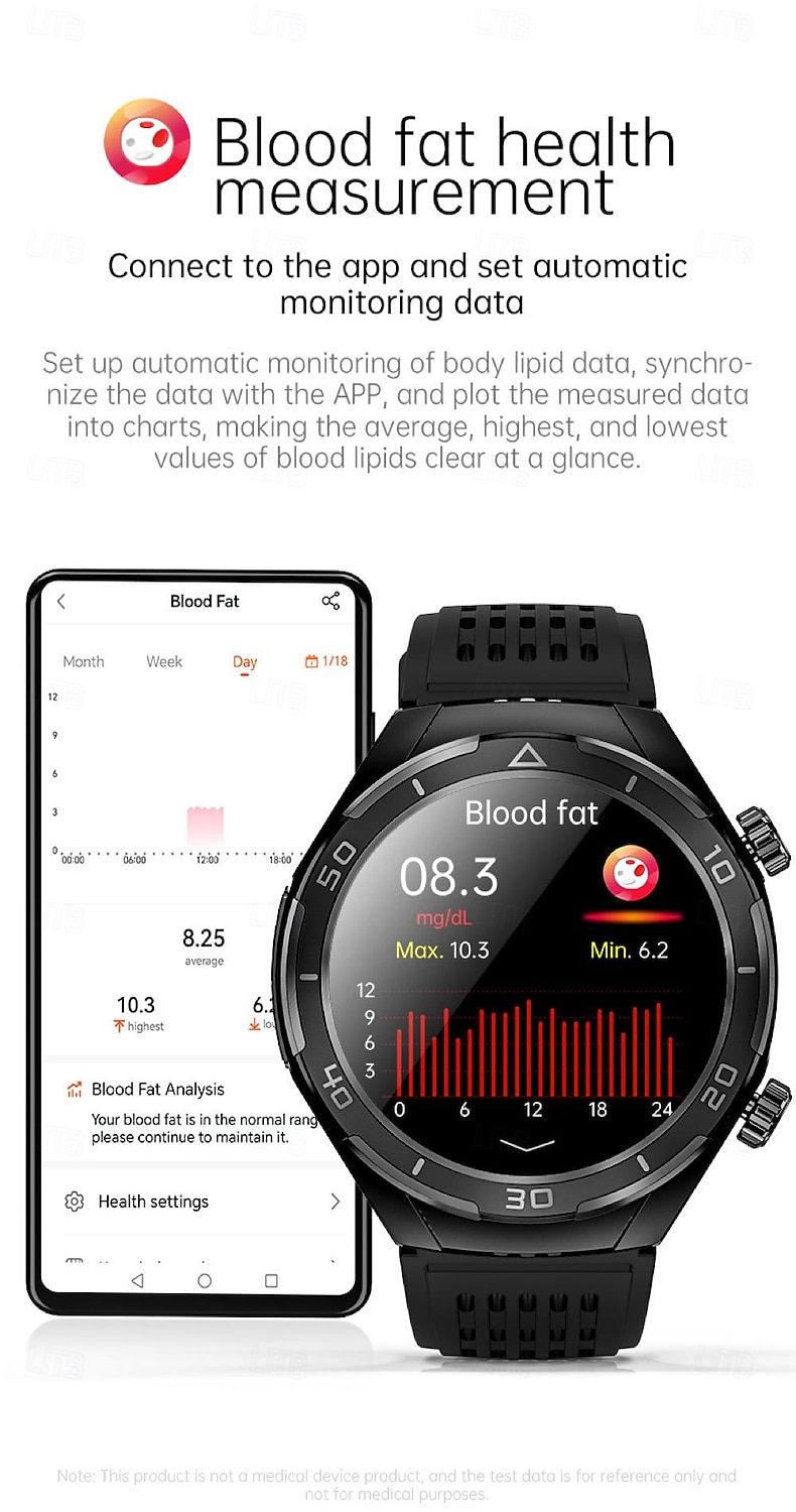 696 FD02 Smart Watch 1.46 inch Smartwatch Fitness Running Watch Bluetooth ECG+PPG Pedometer Call Reminder Compatible with Android iOS Women Men Hands-Free Calls Message Reminder IP 67 50mm Watch Case 2025 - $89.99 –P15