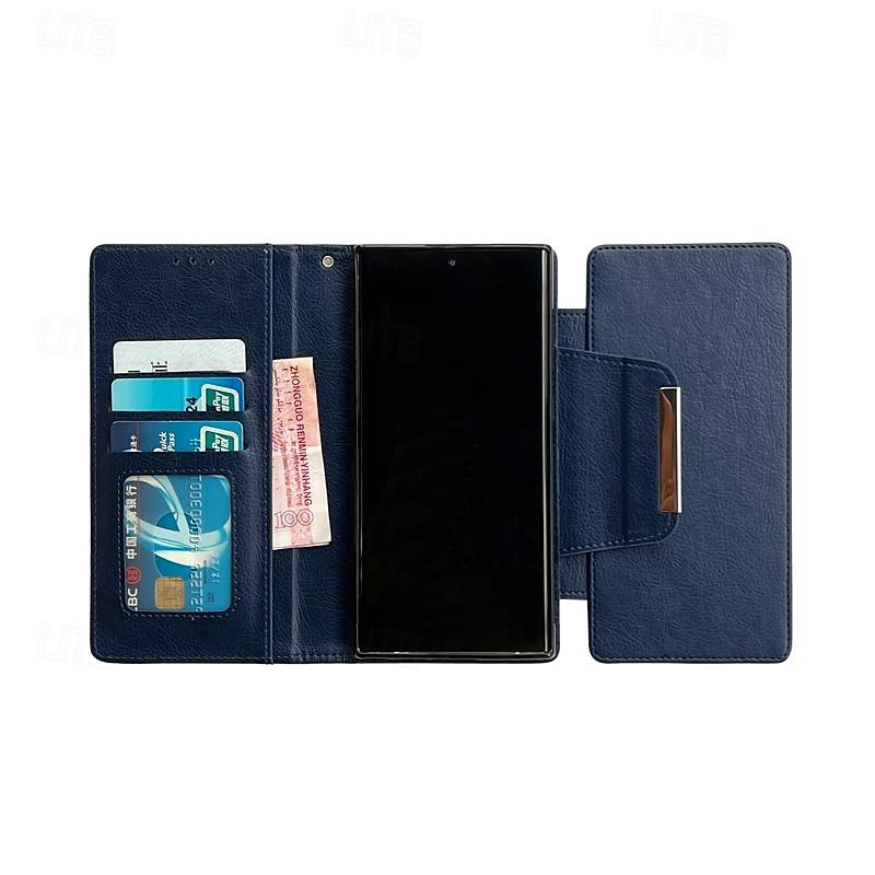 Phone Case For Samsung Galaxy S24 S23 S22 S21 Ultra Plus A55 A35 A25 A15 5G A54 A34 A14 A53 A33 A23 A13 S20 FE S25 Ultra Back Cover with Stand Holder Magnetic Card Slot Retro TPU PU Leather 2025 - $24.99 –P6