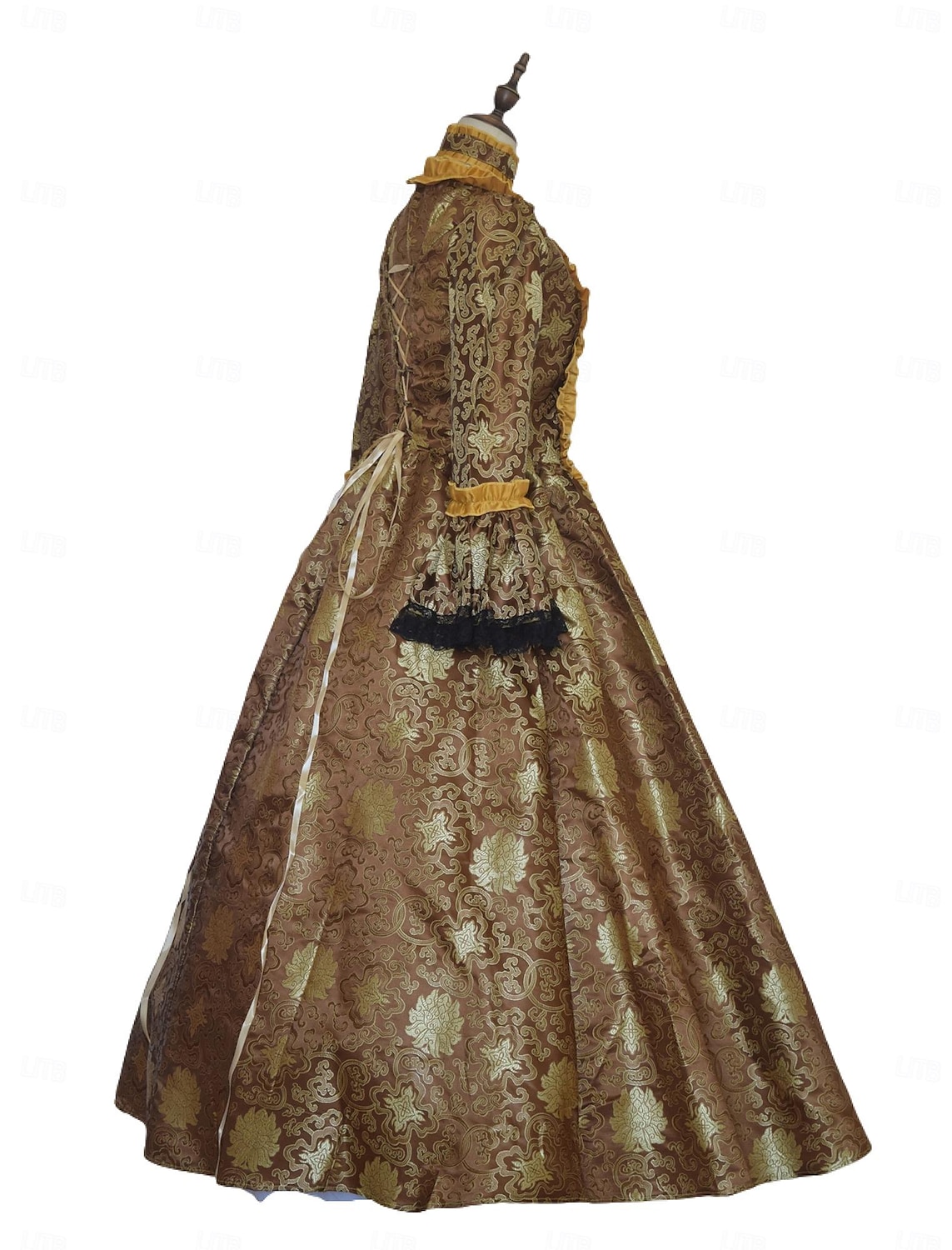 ancien Baroque Punk & Gothique Maxi Robe Normal Juliette Cendrillon Princesse Col carré Déguisement Royal Halloween Carnaval Mascarade Performance Soirée Halloween Adultes Toutes saisons de 2025 ? HUF 53069 –P9