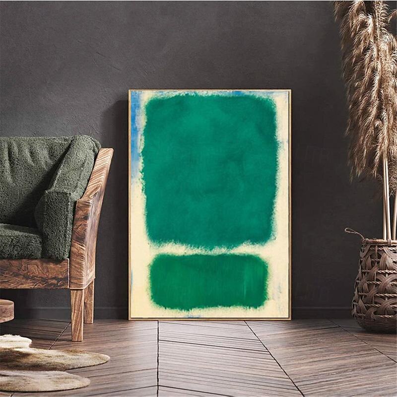 käsinmaalattu taivaansininen merkki rothko kangasmaalaus abstrakti taide sisustus moderni seinätaide nykymaalaus kodin sisustus lahja venytetty kehys valmis ripustettavaksi 2025 - $139.99 –P11