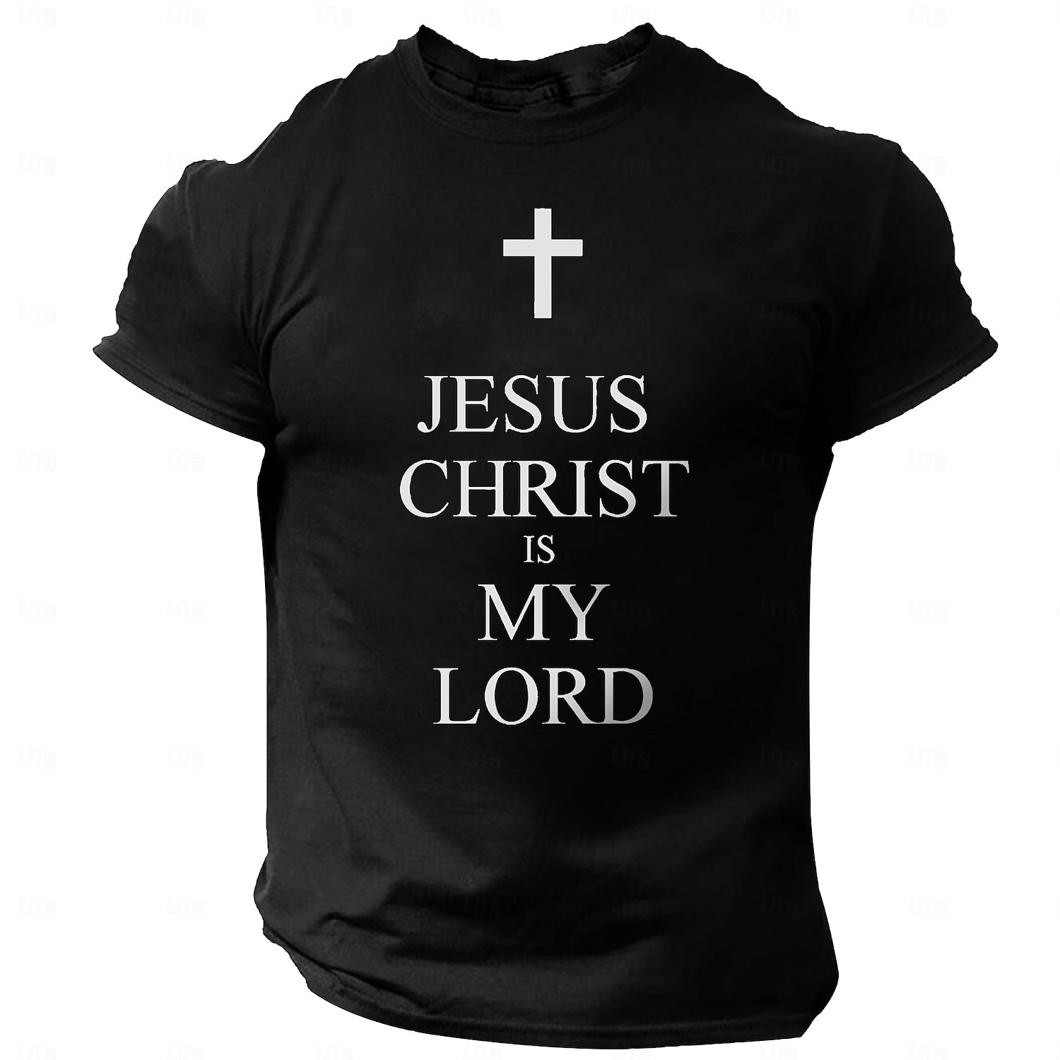 Herren T-Shirt Glauben an Jesus Kreuz Grafikdesign - Christlicher religiöser Lebensstil kurzärmliges Oberteil 2026 - $17.49 –P6