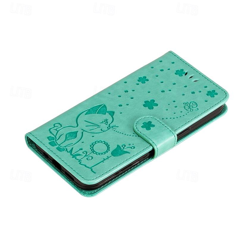 telefon Maska Pentru Samsung Galaxy S24 S23 S22 S21 S20 Ultra Plus FE A54 A34 A14 Nota 20 10 S25 Ultra Portofel Card Magnetic Protectie pentru intreg corpul cu curea de mână Pisica Albină TPU PU piele 2025 - $18.99 –P10