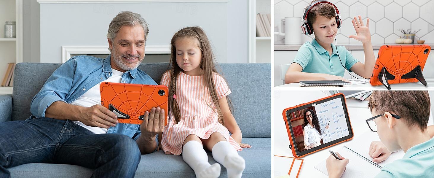 Tablet Case Cover For Samsung Galaxy Tab A9 8.7" S9 11 inch S8 11'' S7 11'' A8 10.5'' A9 Plus 11" with Adjustable Kickstand Shockproof Cartoon PC Silicone 2025 - $26.99 –P12
