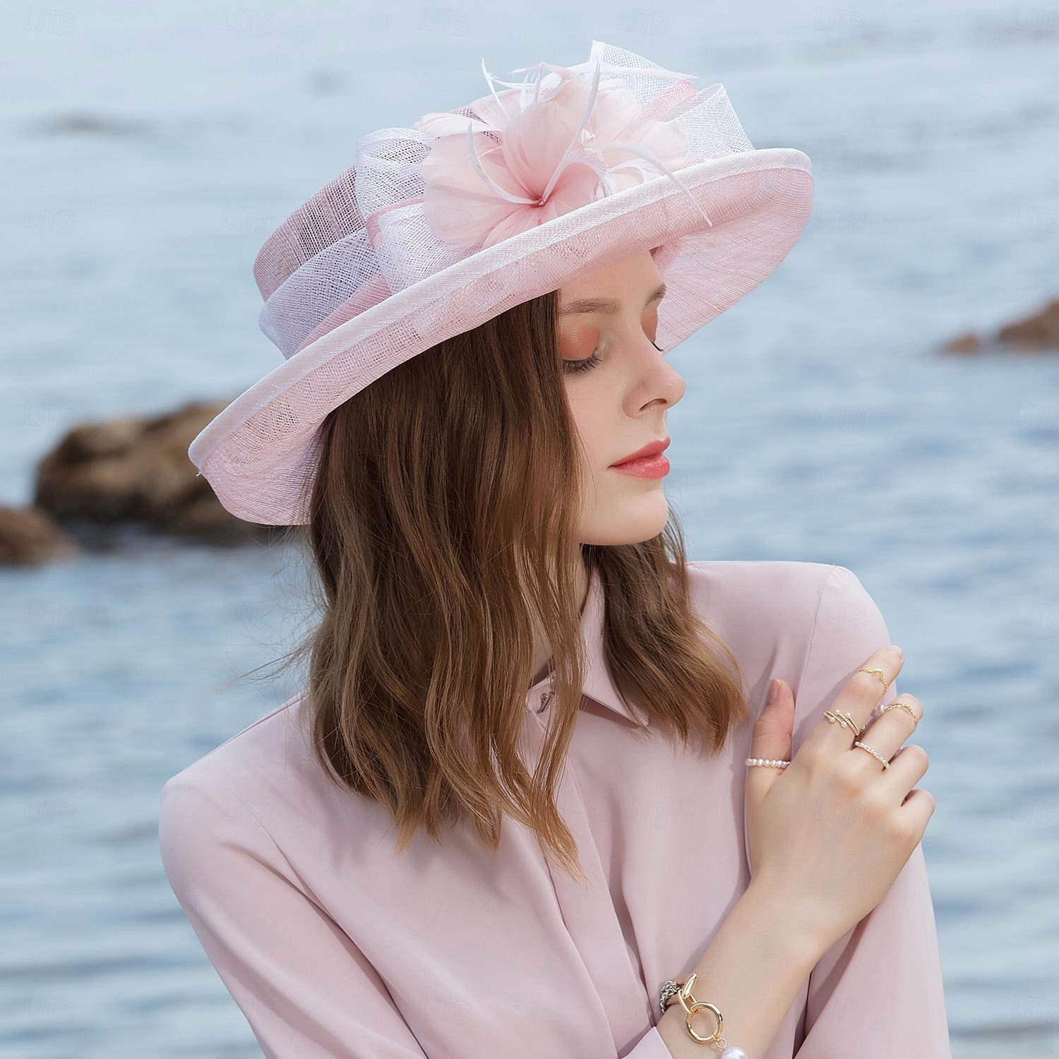 Chapéu Vintage Retro dos anos 1950 Chapéu para Mulheres Dia dos Namorados Derby Ascot Festival de Corrida de Cavalos Chapéu para Adultos Todas as Estações de 2026 por $91.99 –P3