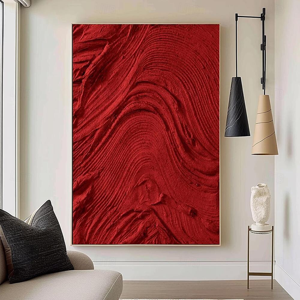 Ölgemälde handgefertigt handgemalt Wand dicke Kunst abstrakt mit Messer Leinwand Malerei Wohndekoration Dekor gespannt Rahmen fertig zum Aufhängen 2025 - $139.99 –P1