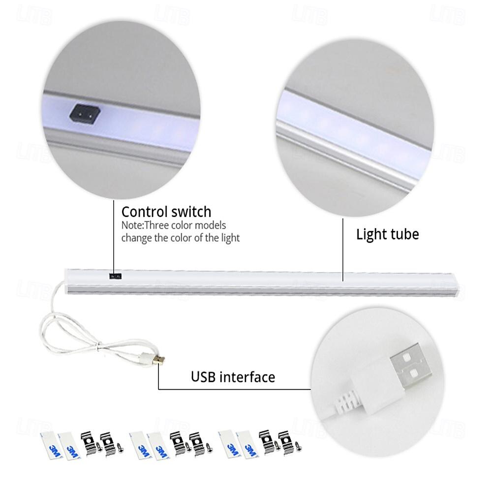 LED Smart Cabinet Light USB Sensor Under Cabinet Lights Tri-Color Temps Warm White/White/Three Colour Adjustable for Kitchens Stairs and Vanities Magnetic Rechargeable Light 1pc 2025 - $11.49 –P4