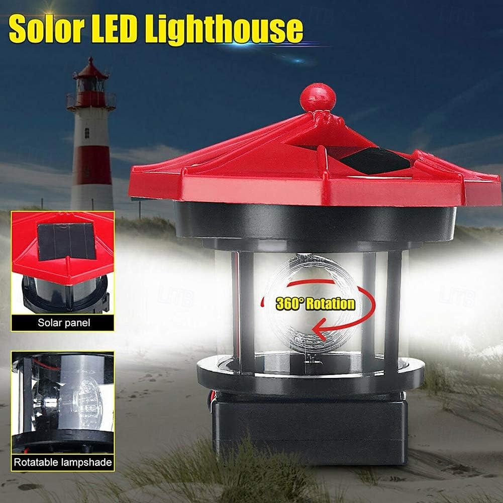 Lighthouse LED Solar Light Tower Ground Lamp Pathway Lamp Outdoor Landscape Lights Temple Night Lamp Rotating Solar Light Villa Lamp Beacon Lamp Beacon Light Resin to Rotate 2026 - $14.49 –P8