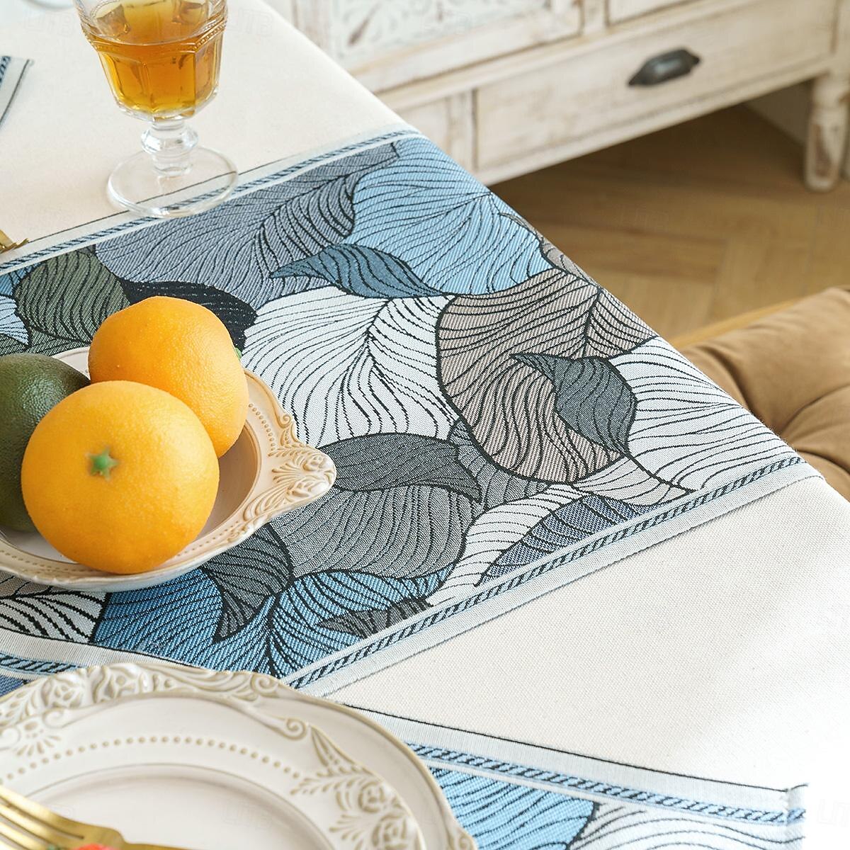 Wide Border Jacquard Table Runner with Messy Colorful Leaves 71/79/87inch Long 2025 - $20.99 –P6