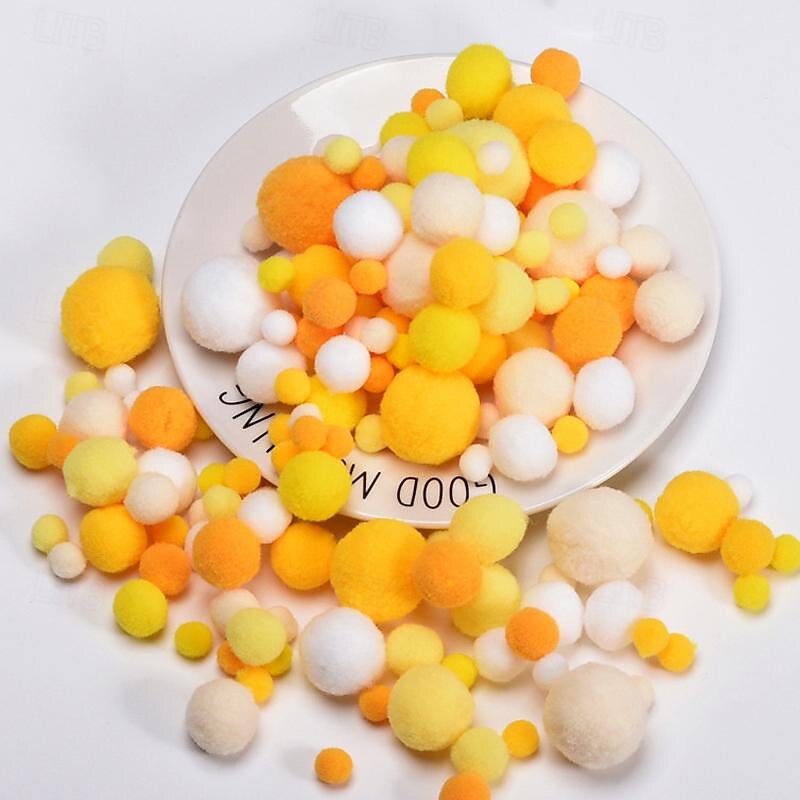 2ks vysoce elastický gradient vánoční barevné plyšové koule diy plyšová koule dětské ručně vyráběné šperky materiál doplňky 2025 - $20.99 –P9