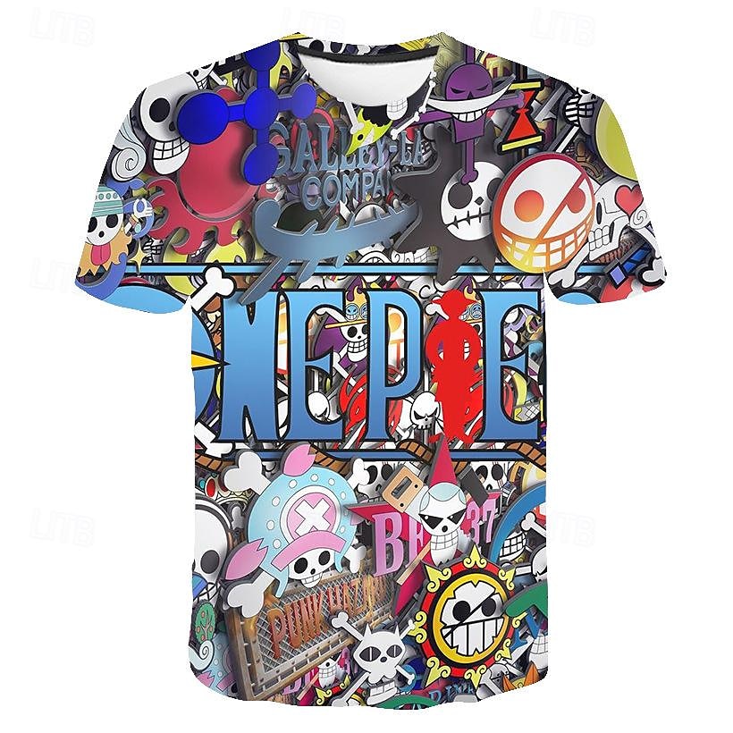 One Piece Opice D. Luffy Tony Tony Chopper Trička Animák Manga Anime 3D Harajuku Grafika Kawaii Pro Pro páry Pánské Dámské Dospělé Karneval Plesová maškaráda 3D tisk ulice Běžné / Denní 2025 - $19.49 –P2