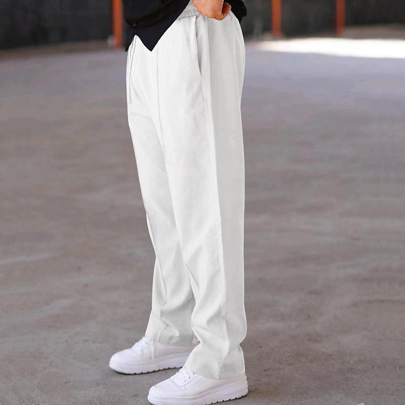 Per uomo Pantaloni della tuta Pantaloni A cordoncino Vita elastica Gamba dritta Liscio Comfort Sportivo Giornaliero Di tendenza Informale Verde militare Nero Media elasticità del 2026 a $21.99 –P2