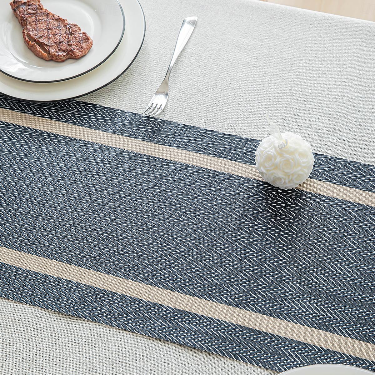 chemin de table imperméable à rayures 12 x 71 pouces de 2025 ? $12.99 –P1