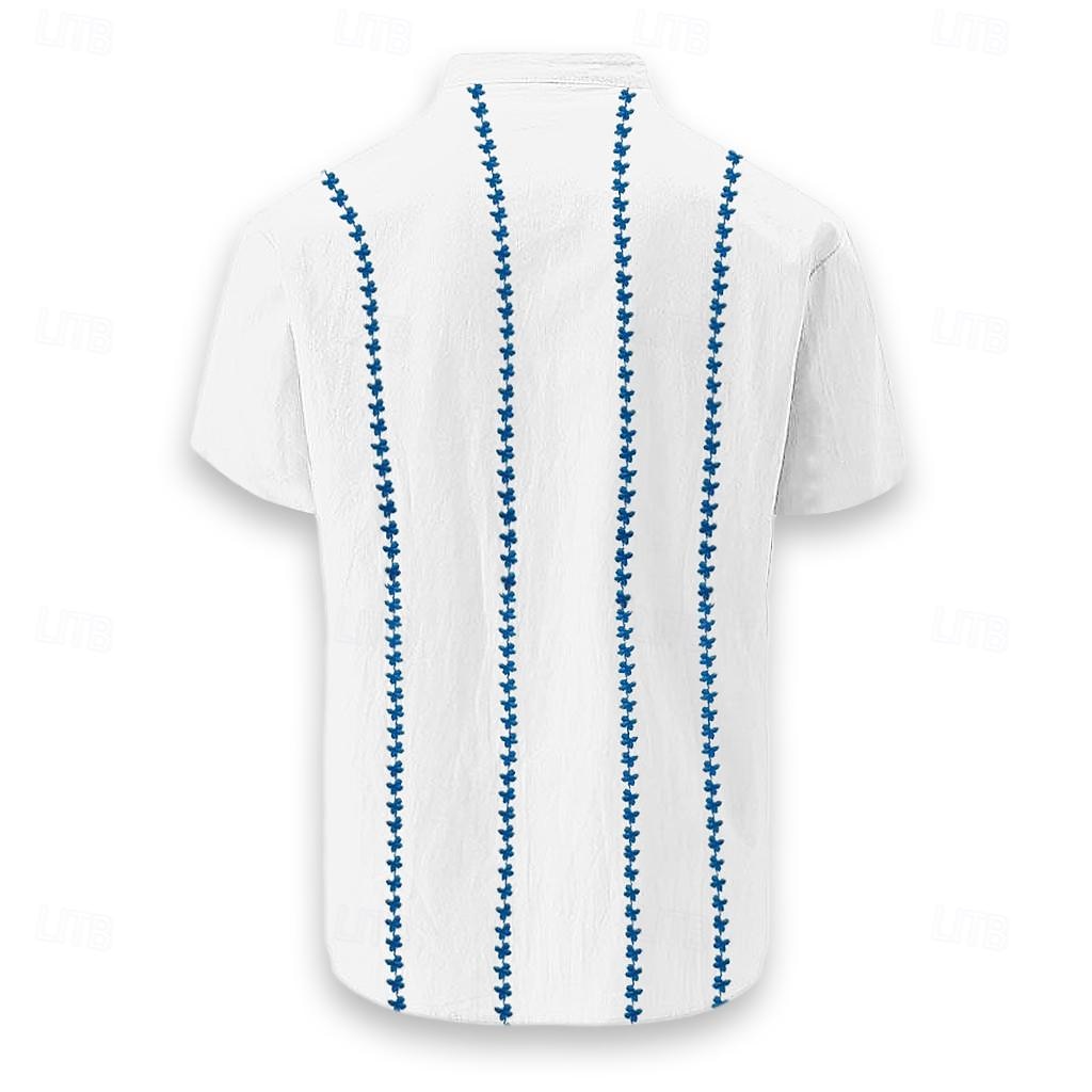 Bărbați Cămașă cămașă de in Cămașă Guayabera Cămașă de vară Costum de plajă Camașă cu nasturi Simplu Casual Zilnic Negru Alb Portocaliu Manșon scurt Guler Vară Primăvară Îmbrăcăminte 2025 - $22.99 –P2