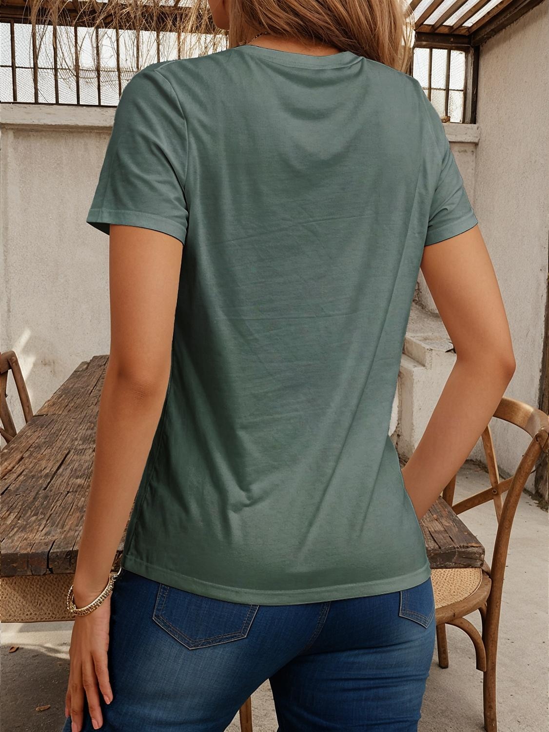 Tricou pentru femei casual guler rotund imprimeu 3D cu pisică verde mâncă scurtă îmbrăcăminte zilnică confortabil ajustare relaxată modă top de dimensiuni multiple 2025 - $19.99 –P2