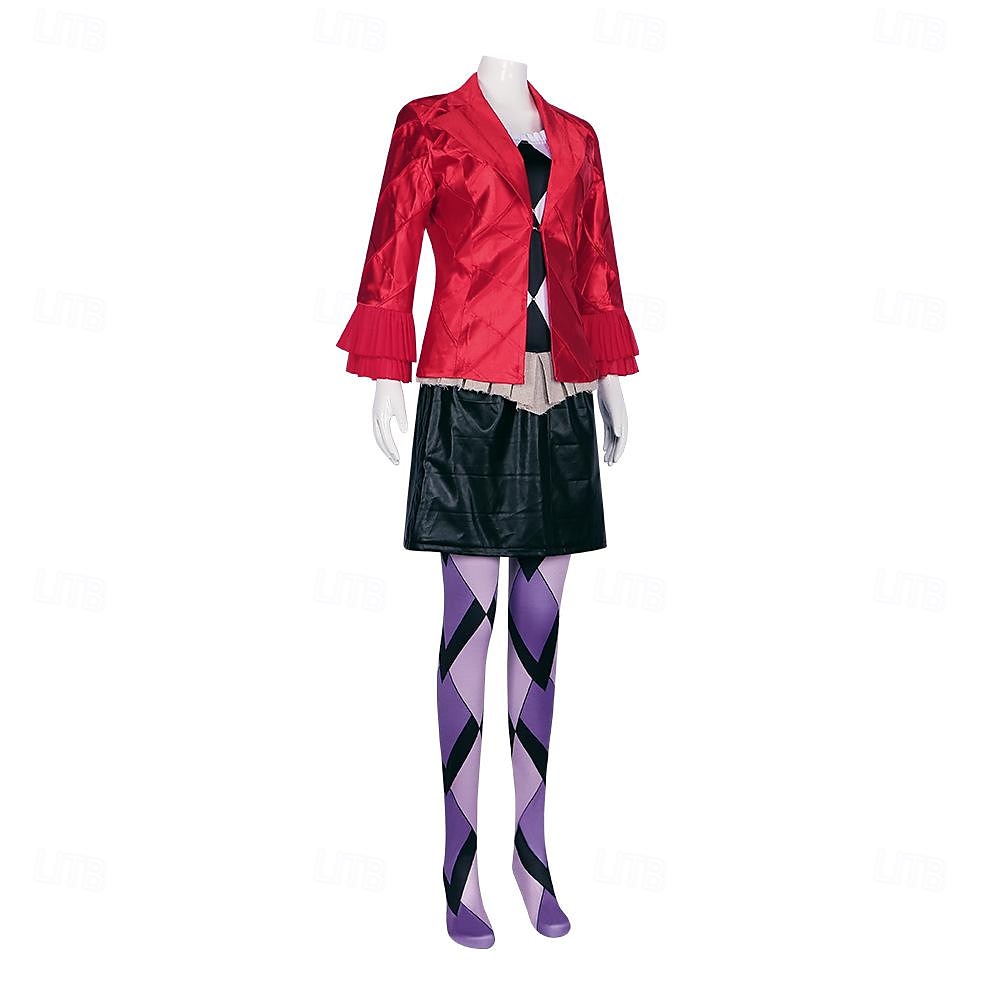 Joker: Folie à Deux Harley Quinn Skjørt Jakke Sokker og Strømpebukser Kostymer Film-Cosplay for Dame Voksen Halloween Karneval Maskerade Fritid / hverdag 2025 - $117.99 –P3