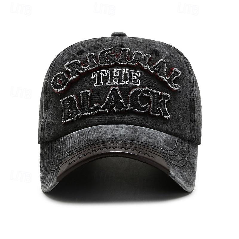 Herre Baseballcaps Solhatt Trucker Hat Svart Navyblå Bomull Broderi Årgang Mote Fritid Gate Daglig Bokstaver Justerbare Solkrem Pustende 2026 - $13.49 –P9