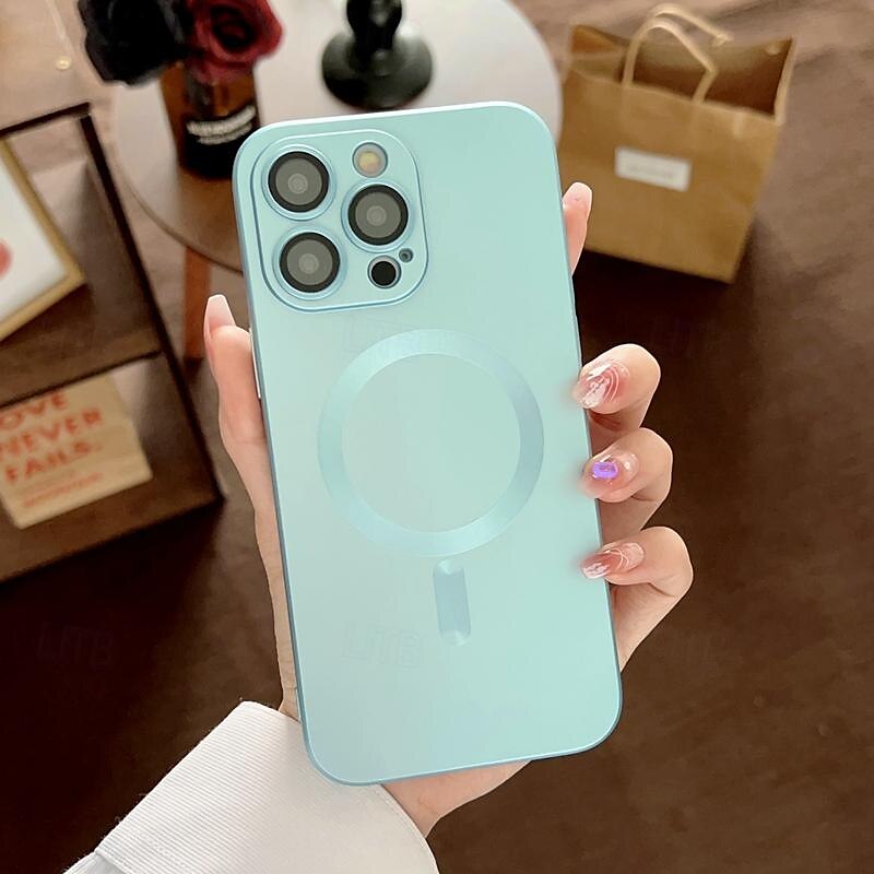телефон Кейс для Назначение айфон 16 Айфон 15 Про Макс Плюс iPhone 14 13 12 11 Pro Max Plus Кейс на заднюю панель Поддержка беспроводной зарядки Защита от удара ТПУ Покрытие 2025 - $11.99 –P5
