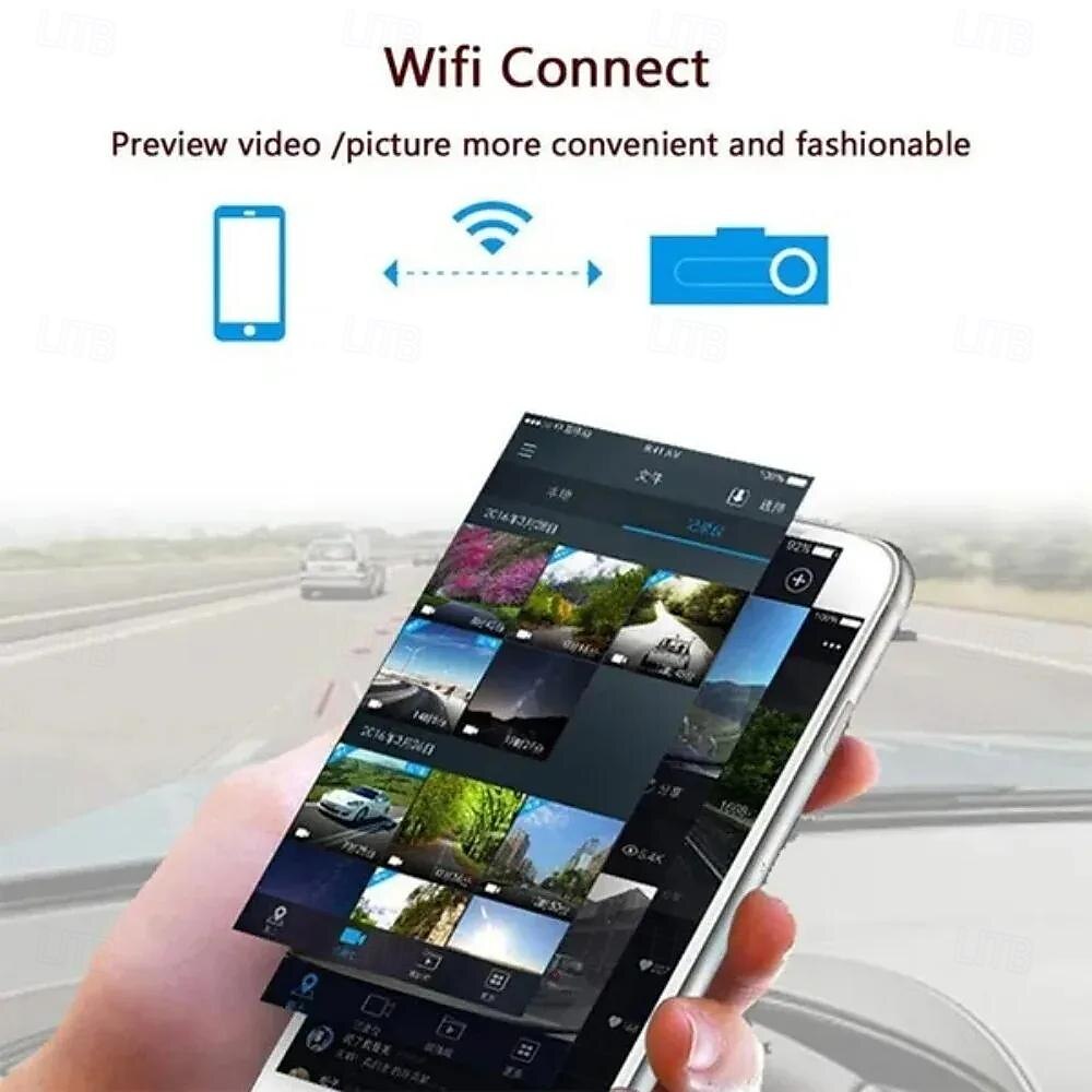 2025年 車用デュアルレンズダッシュカム ブラックボックス HD 1080p 車載ビデオレコーダー Wi-Fi ナイトビジョン Gセンサー ループ録画 DVR 車載カメラ コレクション – $47.99 –P2